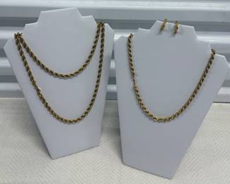 Monet Designer Goldtone Rope Jewelry Collection