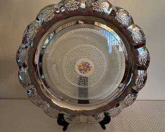 Silver Plate Filigree Platter
