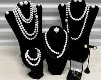 Vintage Black & White Jewelry Collection