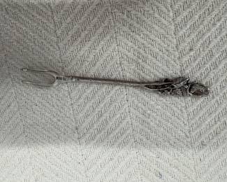 Vintage Silver Rosebud Cocktail Fork