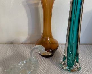 Art Glass Vases & Figurine