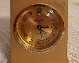 Brass Saint Blaise Musical Swiss Clock