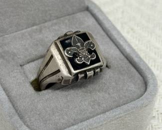 Vintage Sterling Silver Official Boy Scout Ring