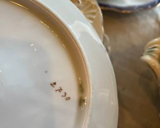 back of the Limoges oyster plates