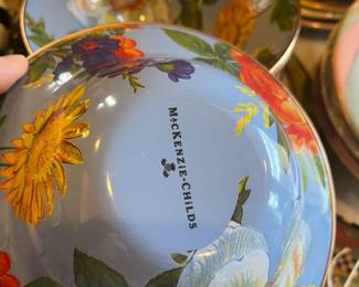 Close ups some of the Mackenzie Childs for sale during in -person shopping hours.