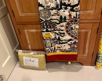 Pierre Frey 60 x 60 table cloth for sale during in-person shopping Friday and Saturday.