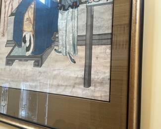 closer view of the mat and a portion of the scroll.