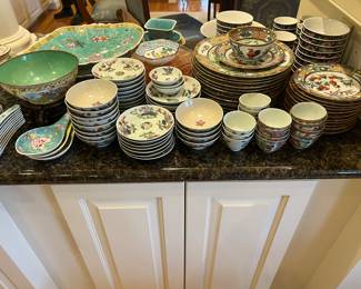 Crystal and china collections available for purchase during in-person shopping on Friday and Saturday