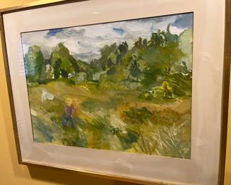 $240.  "Child in a field" by M. Borst painting is 31"w x 28"h. 
Available for in person shopping Friday and Saturday.