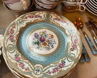 More of the Andrea by Sadek Sevres porcelain set of china  for sale during in-person shopping Friday and Saturday.  