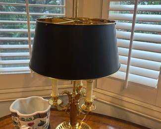 Brass library desk lamp