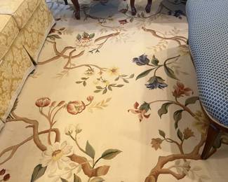 $660. handwoven Aubusson Rug. It is 9 feet 11” x 14’. A couple small spots with a close-up in the next photos. 
Available  during in-person shopping hours.