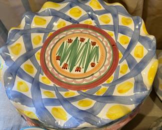 Close ups some of the Mackenzie Childs for sale during in -person shopping hours.