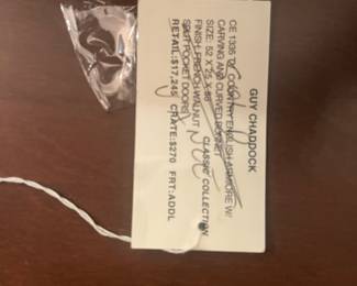 label still on the bottom of the armoire.