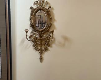 $580  Pair of antique sconces.  38"h x 13" w x 5"d. Available for online purchase per the instructions on the sale details page, pickup is during in-person shopping hours.