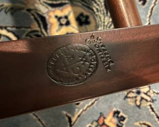 Company stamp on the bottom rail