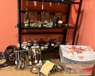 Jewelry, sterling and Limoges boxes available for purchase during in-person shopping on Friday and Saturday.