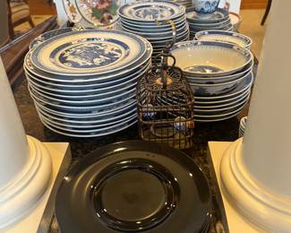 Crystal, silver plate and china collections available for purchase during in-person shopping on Friday and Saturday