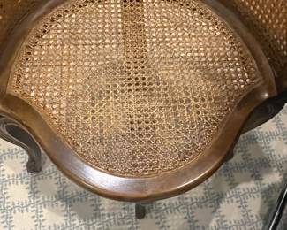 A view of the seat with the cushion removed