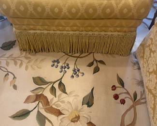 close-up of the beautiful fringe detailing around the skirt