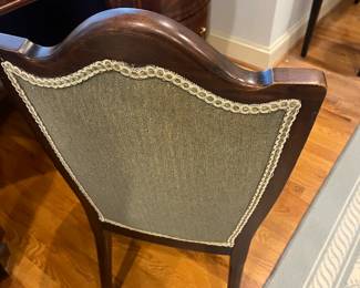 back of the needlepoint chair