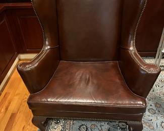 $1400. A pair of leather wing chairs made Kittinger Furniture Buffalo New York.  We will entertain selling them separately just ask. Available for online purchase per the instructions on the sale details page, pickup is during in-person shopping hours.