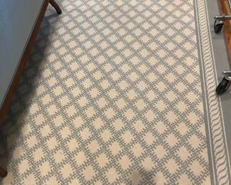 $160. Blue and Cream rug.  Available during in-person shopping hours