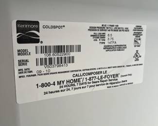 label inside the refrigerator