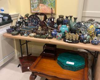 Asian collectibles collections available for purchase during in-person shopping on Friday and Saturday.
