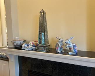 Crystal and china collections available for purchase during in-person shopping on Friday and Saturday