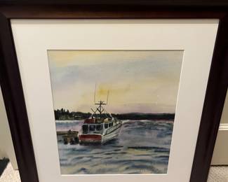 $240. Original painting by Phyllis Ray.  22"w x 25"h. Available for online purchase per the instructions on the sale details page, pickup is during in-person shopping hours.