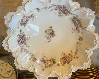 $60. Antique Austrian large bowl and 6 matching small fruit bowls, one small one as found.  Available for in person shopping Friday and Saturday.