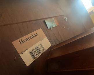 Henredon  labels underneath the table