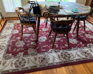 Solid maple 1960s dining set (6 chairs )