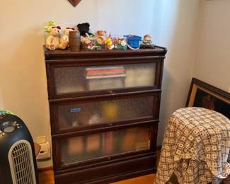Barrister's bookcase; tower fan