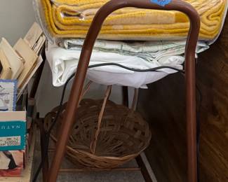 TV cart, wool blankets