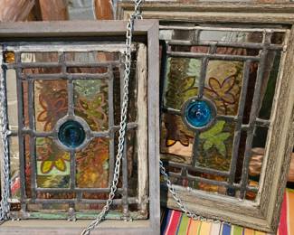 Stained glass pieces