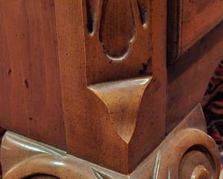 Carving detail on previous chest