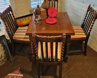 Barley twist table and chairs