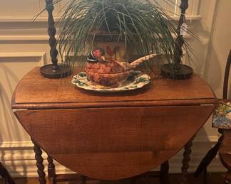 Barley twist drop leaf table