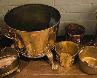 Some of the many brass pieces this home offers