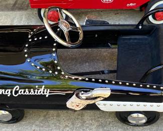Custom Hopalong Cassidy Pedal Car with Holsters and One Pistol
