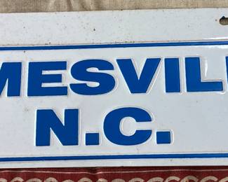 Kimesville N.C. Car Tag