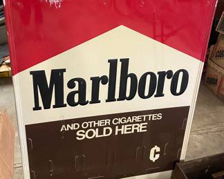 Vintage Metal Marlboro Cigarette Sign