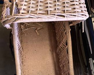 Old Wicker Baby Carriage