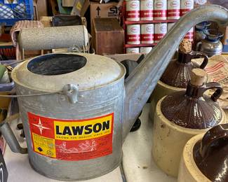Lawson Service Station Can with Original Paper Label