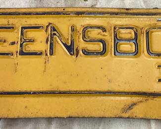 1956 Greensboro, N.C. City Tag