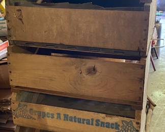 Vintage Grape and Fruit Crates