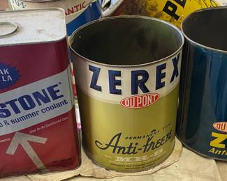 Vintage Metal Antifreeze Cans