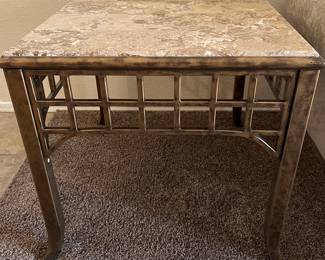 Stone Top End Table 